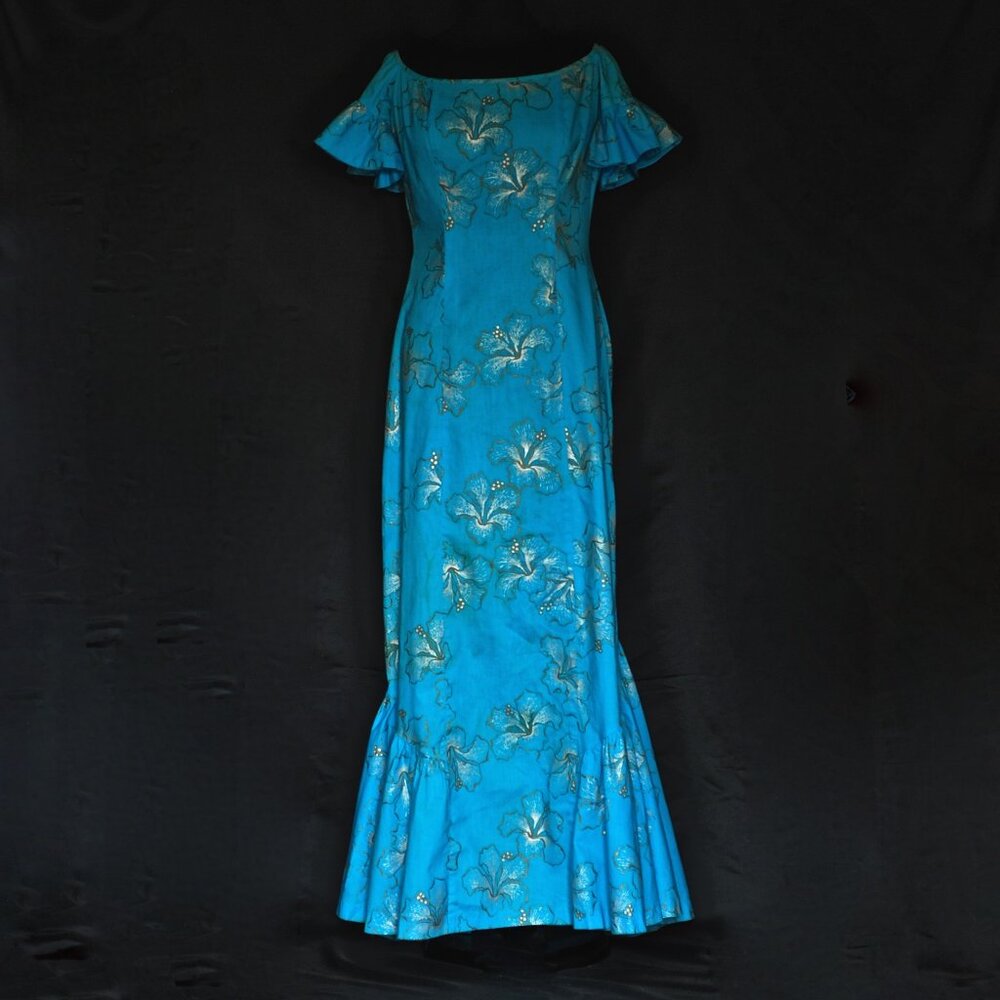 Alfred Shaheen 1950's Blue Hawaii Dress - Honolulu